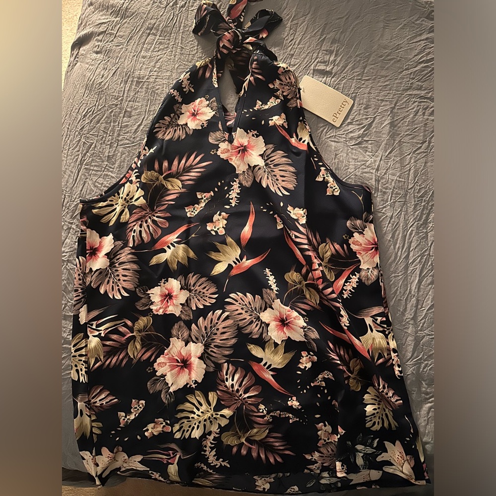 Floral Halter tank top